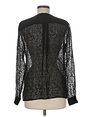 Theory Long Sleeve Silk Top (view 2)