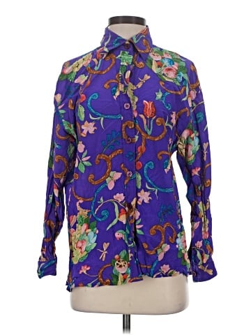 Diane von Furstenberg Long Sleeve Silk Top (view 1)