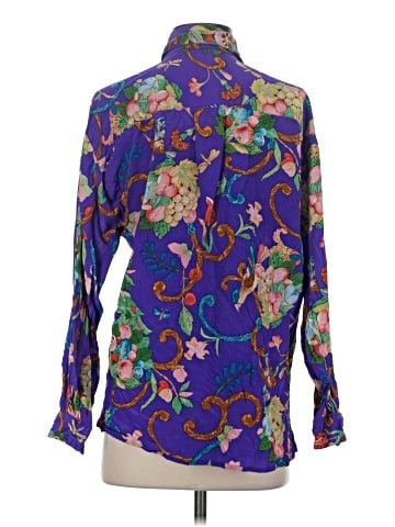 Diane von Furstenberg Long Sleeve Silk Top (view 2)