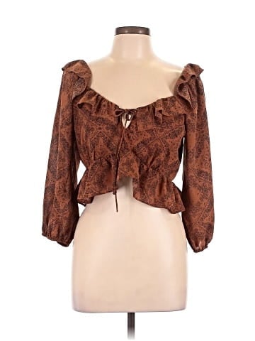 Papaya 3/4 Sleeve Blouse (view 1)