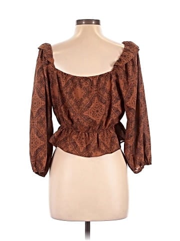 Papaya 3/4 Sleeve Blouse (view 2)