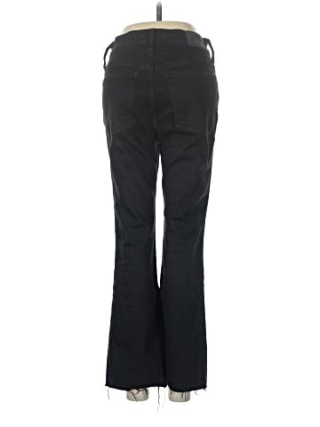 Madewell Kick Out Crop Jeans in Black Rinse Wash (view 2)