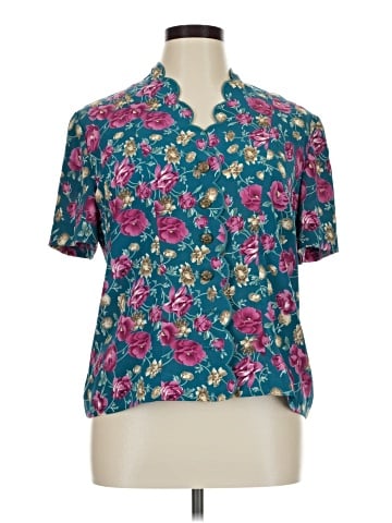 Leslie Fay Short Sleeve Blouse (view 1)