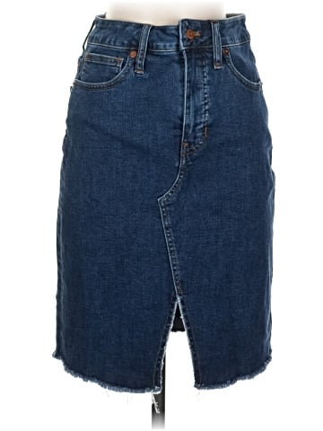 Madewell Stretch Denim Pegged Skirt in Bellhaven Wash: Cutout Edition (view 1)