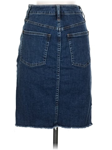 Madewell Stretch Denim Pegged Skirt in Bellhaven Wash: Cutout Edition (view 2)