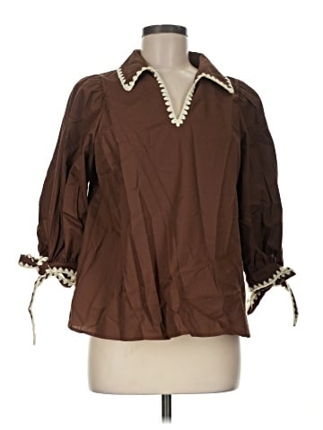 Entro 3/4 Sleeve Blouse (view 1)