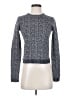Theory 100% Wool Chevron-herringbone Blue Wool Pullover Sweater Size S (estimated) - photo 1