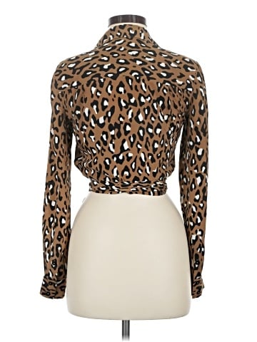 Diane von Furstenberg Long Sleeve Silk Top (view 2)