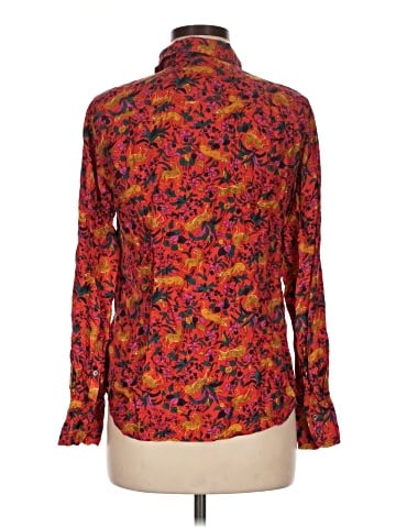 J.Crew Collection Long Sleeve Silk Top (view 2)