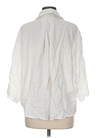 Magaschoni 3/4 Sleeve Button-Down Shirt (view 2)