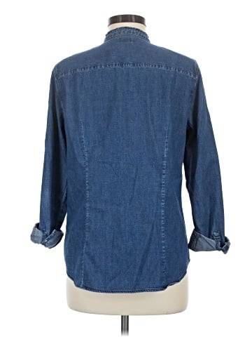 J.Crew Factory Store 3/4 Sleeve Button-Down Shirt (view 2)