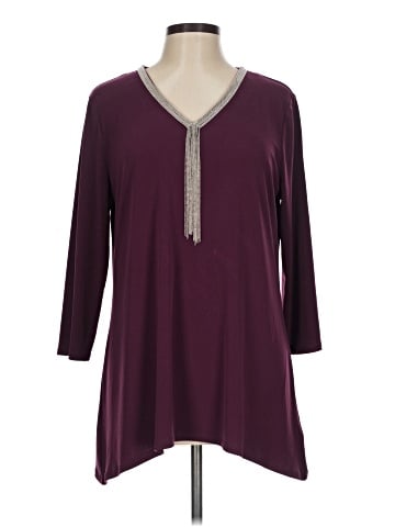 JM Collection 3/4 Sleeve Top (view 1)