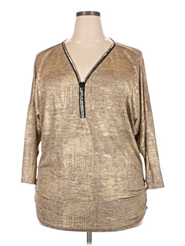 JM Collection 3/4 Sleeve Top (view 1)