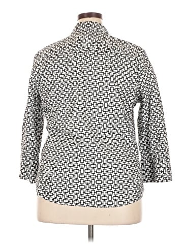 Foxcroft 3/4 Sleeve Button-Down Shirt (view 2)