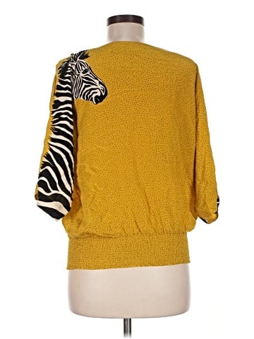 Leifsdottir 3/4 Sleeve Silk Top (view 2)