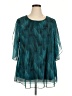 SeSe Code Teal 3/4 Sleeve Blouse Size 3X - photo 1