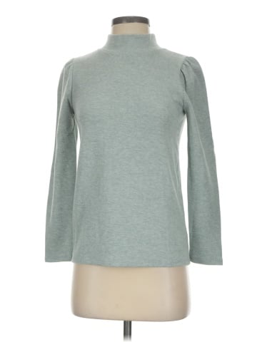 Madewell (Re)sourced Plush Mockneck Puff-Sleeve Top (view 1)