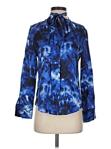 Elie Tahari Long Sleeve Silk Top (view 1)