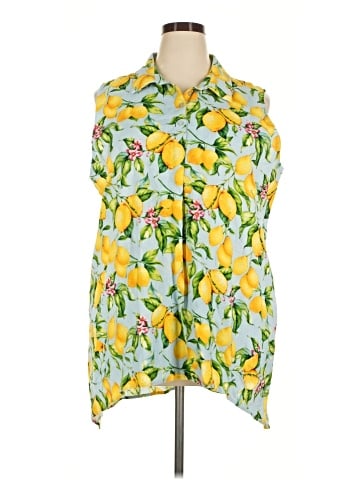For Cynthia Sleeveless Button-Down Shirt (view 1)