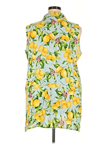 For Cynthia Sleeveless Button-Down Shirt (view 2)