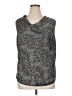 Halogen 100% Polyester Gray Sleeveless Blouse Size XL - photo 1