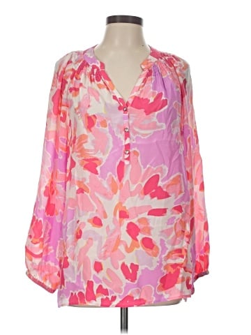 Lilly Pulitzer 3/4 Sleeve Silk Top (view 1)