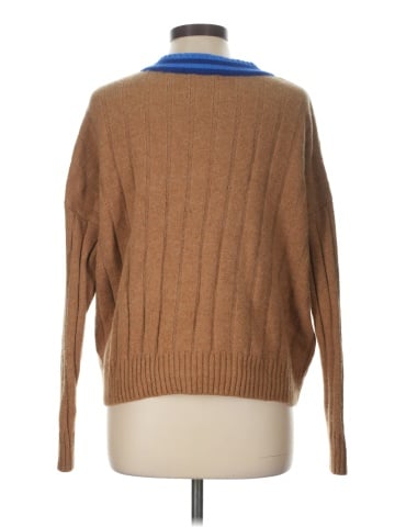 Madewell Tipped V-Neck Oversized Sweater (view 2)