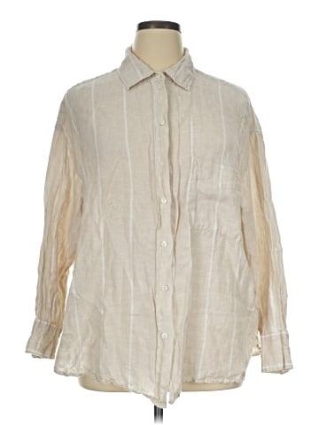 H&M 3/4 Sleeve Button-Down Shirt (view 1)