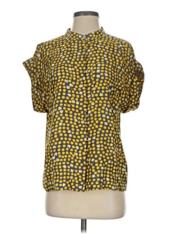 CAbi Short Sleeve Silk Top (view 1)