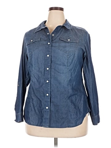 Lane Bryant Long Sleeve Button-Down Shirt (view 1)