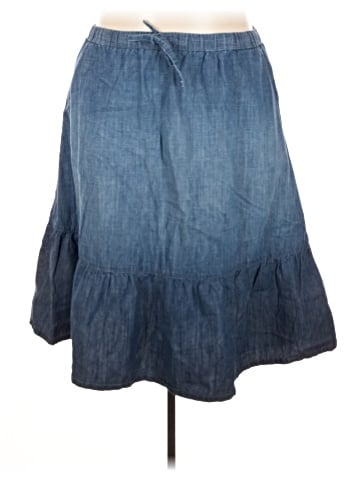 Woman Within Denim Skirt (view 1)