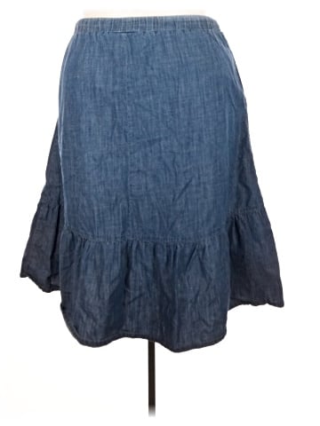 Woman Within Denim Skirt (view 2)