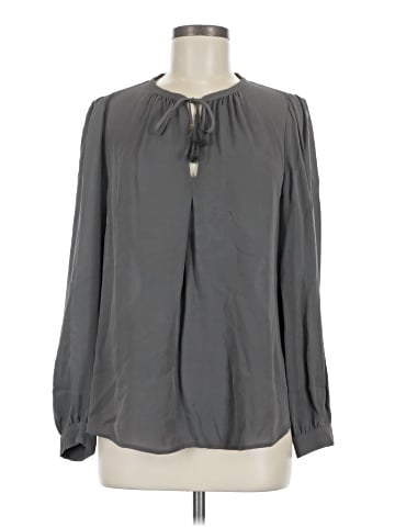 Joie Long Sleeve Silk Top (view 1)