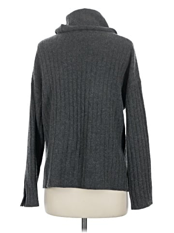 Madewell Cashmere Slit-Sleeve Turtleneck Sweater (view 2)