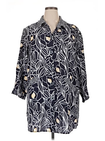 Habitat 3/4 Sleeve Button-Down Shirt (view 1)