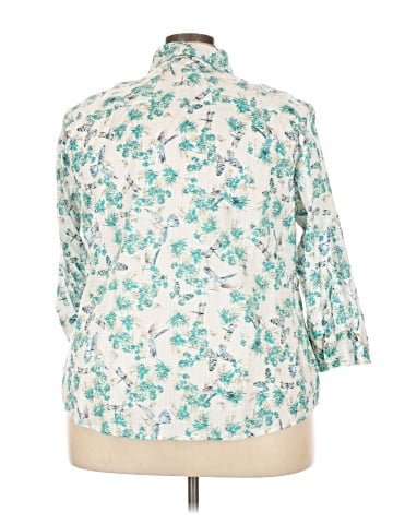Karen Scott 3/4 Sleeve Button-Down Shirt (view 2)