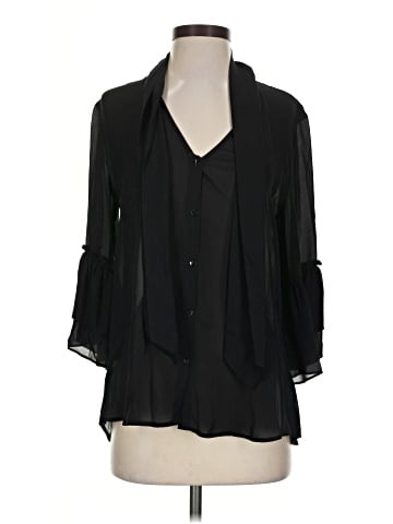 L'Agence 3/4 Sleeve Silk Top (view 1)