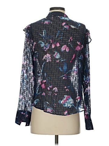 Tanya Taylor Long Sleeve Silk Top (view 2)