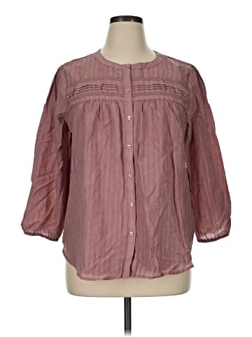 LC Lauren Conrad 3/4 Sleeve Blouse (view 1)