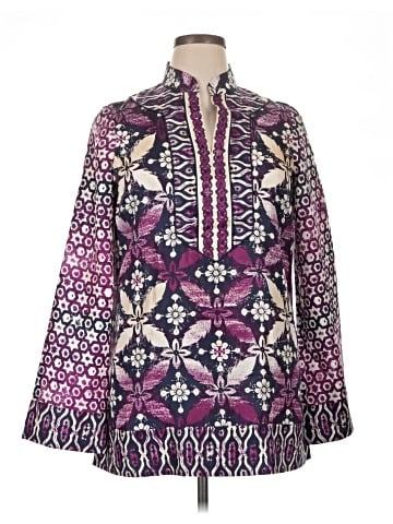 Tory Burch Long Sleeve Silk Top (view 1)