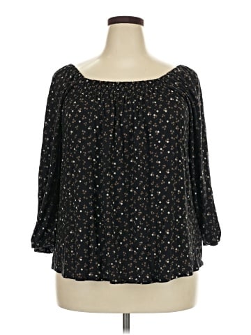 a.n.a. A New Approach 3/4 Sleeve Blouse (view 1)