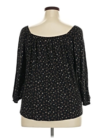 a.n.a. A New Approach 3/4 Sleeve Blouse (view 2)