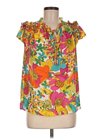 Rose + Olive Short Sleeve Blouse (view 1)