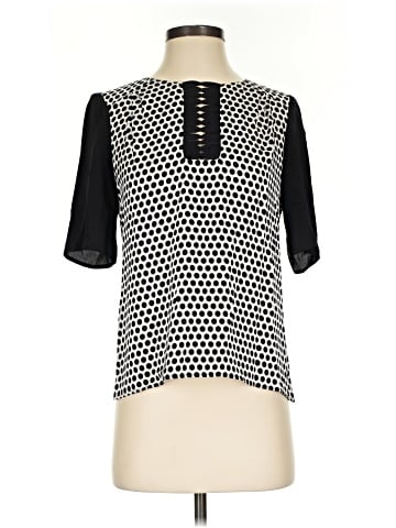 Milly Short Sleeve Silk Top (view 1)