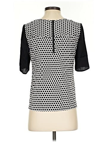 Milly Short Sleeve Silk Top (view 2)