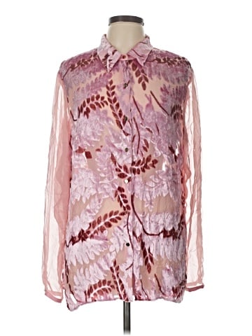 Elie Tahari Long Sleeve Silk Top (view 1)