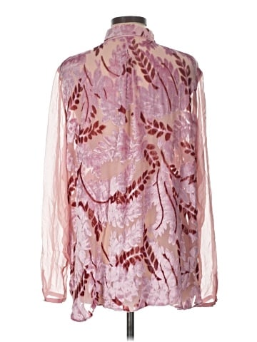Elie Tahari Long Sleeve Silk Top (view 2)