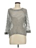 Bobeau Metallic Silver Pullover Sweater Size M - photo 1