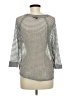 Bobeau Metallic Silver Pullover Sweater Size M - photo 2