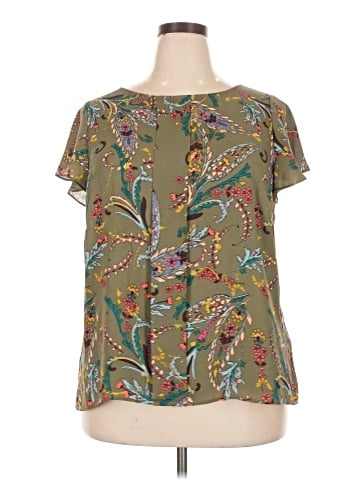 Tahari by ASL Short Sleeve Blouse (view 1)